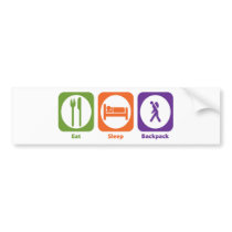 Eat Sleep Backpack Bumper Stickers