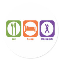 Eat Sleep Backpack Sticker