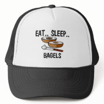 Eat Sleep BAGELS hats by foodshirts Eat Sleep BAGELS hats