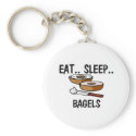 Eat Sleep BAGELS keychains