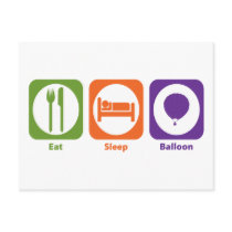 Eat Sleep Balloon Postcards