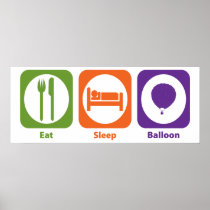 Eat Sleep Balloon Print