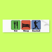 Eat Sleep Baseball bumper sticker bumper stickers by sports_tshirts Eat Sleep Baseball bumper sticker bumper stickers
