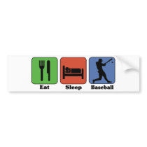 Eat Sleep Baseball bumper sticker bumper stickers