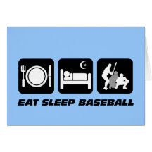 Eat sleep baseball cards