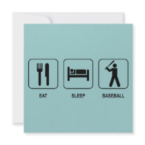 Eat Sleep Baseball Invitation