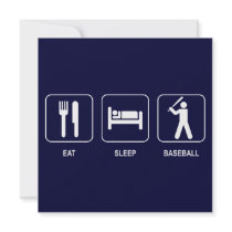 Eat Sleep Baseball Invitation
