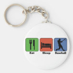 Eat Sleep Baseball Keychains
