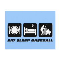 Eat sleep baseball postcards by eatsleepboutique Eat sleep baseball postcards