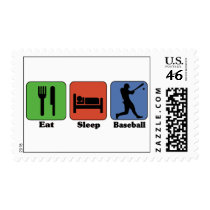 Eat Sleep Baseball stamps stamps