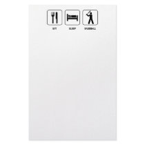 Eat Sleep Baseball Stationery