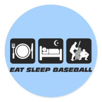 Eat sleep baseball stickers