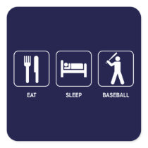 Eat Sleep Baseball Sticker