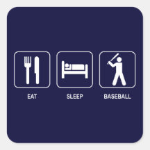 Eat Sleep Baseball Sticker