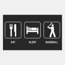 Eat Sleep Baseball Sticker