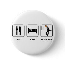 Eat Sleep Basketball Button