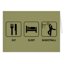 Eat Sleep Basketball Card