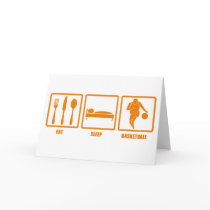 Eat Sleep Basketball Greeting Cards