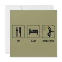 Eat Sleep Basketball Invitation
