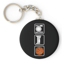 Eat, Sleep, Basketball Keychain