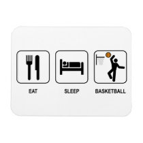 Eat Sleep Basketball Rectangle Magnets