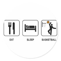 Eat Sleep Basketball Sticker