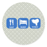 Eat Sleep Basque Round Sticker