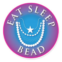 Eat Sleep  Bead stickers