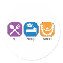 Eat Sleep Bead stickers