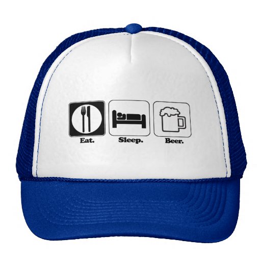 eat sleep beer mesh hat