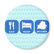 Eat Sleep Belarus Refrigerator Magnet