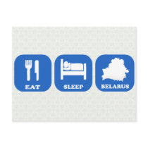 Eat Sleep Belarus Postcards