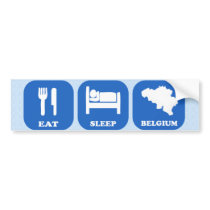 Eat Sleep Belgium Bumper Stickers
