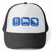 Eat Sleep Belgium Mesh Hat