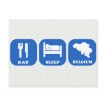 Eat Sleep Belgium Post Cards