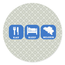 Eat Sleep Belgium Stickers