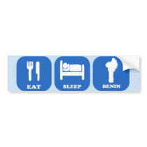 Eat Sleep Benin Bumper Stickers