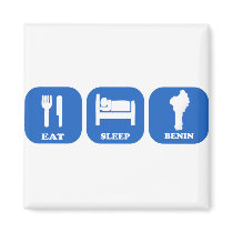 Eat Sleep Benin Refrigerator Magnets