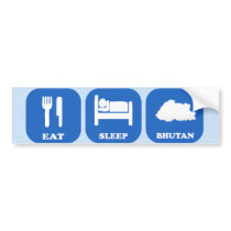 Eat Sleep Bhutan Bumper Sticker