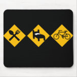 Eat Sleep Bicycle Road Signs Mouse Mats