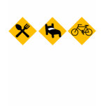 Eat Sleep Bicycle Road Signs Tee Shirt