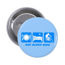 Eat sleep bike buttons