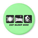 Eat sleep bike magnet