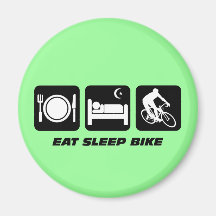 Eat sleep bike magnet