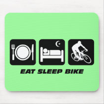 Eat sleep bike mousepads