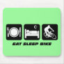 Eat sleep bike mouse pads