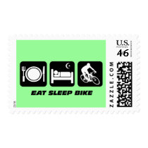 Eat sleep bike stamps