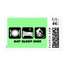 Eat sleep bike stamps