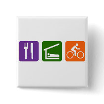 Eat Sleep Biking Button