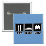 Eat Sleep Bird (bins) Button